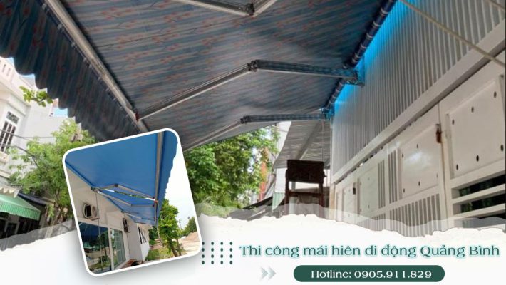 Thi công mái hiên di động Quảng Bình